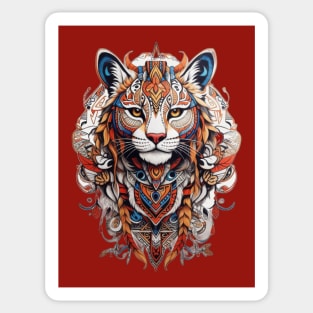 Tribal Mountain Lion Two Sticker